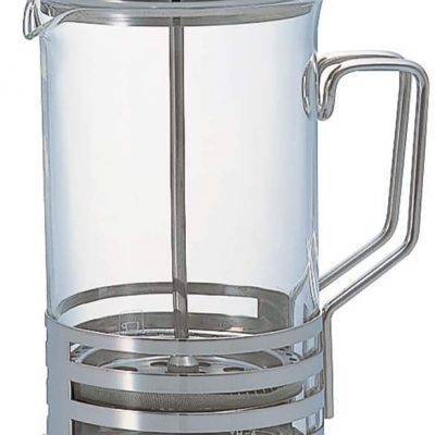 HARIO Bright Coffee and Tea Press – Silver – 3-4 Cups