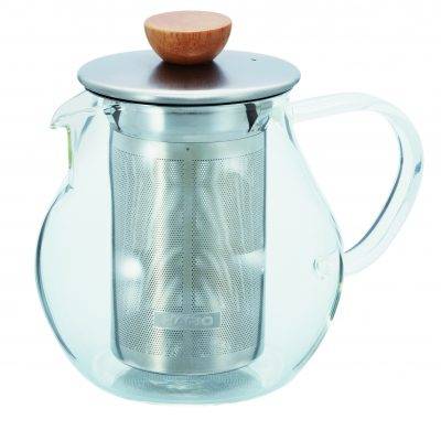 Glass Tea Pitcher with Stainless Steel Filter – 2-3 Cups