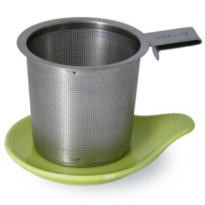 Brew-in-Cup with Stainless Infuser & Lid - A simple design to enjoy loose leaf tea by the cup. Lucidity Brew-in-Cup is a wonderful addition to home and office.Naja Tea